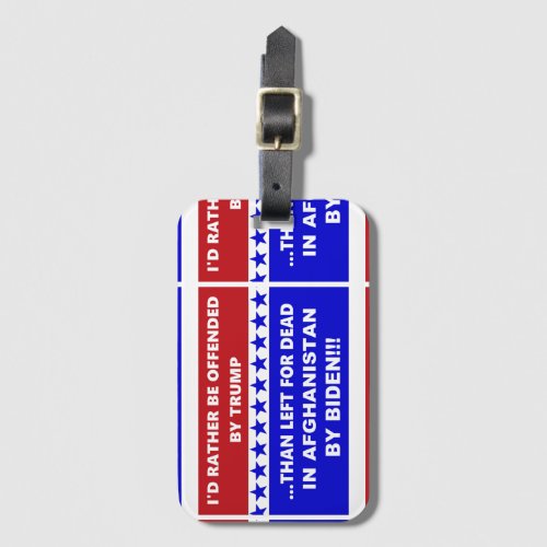 Anti Biden Afghanistan Left For Dead Luggage Tag
