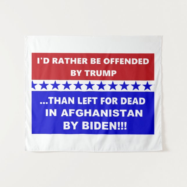 Anti Biden Afghanistan Left For Dead Tapestry (Front (Horizontal))