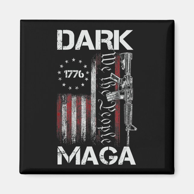 ANTI-BIDEN DARK MAGA SUPPORT TRUMP  MAGNET (Front)