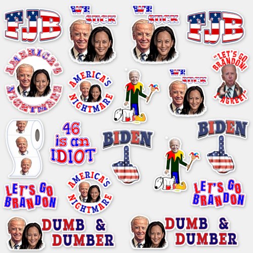 Anti Biden Harris Assortment of Sticker