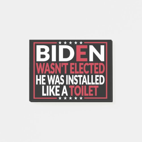 Anti Biden Joe Biden Like A Toilet _ Anti Biden Post_it Notes