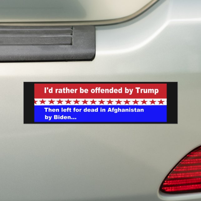 Anti-Biden Left For Dead! Bumper Sticker (On Car)