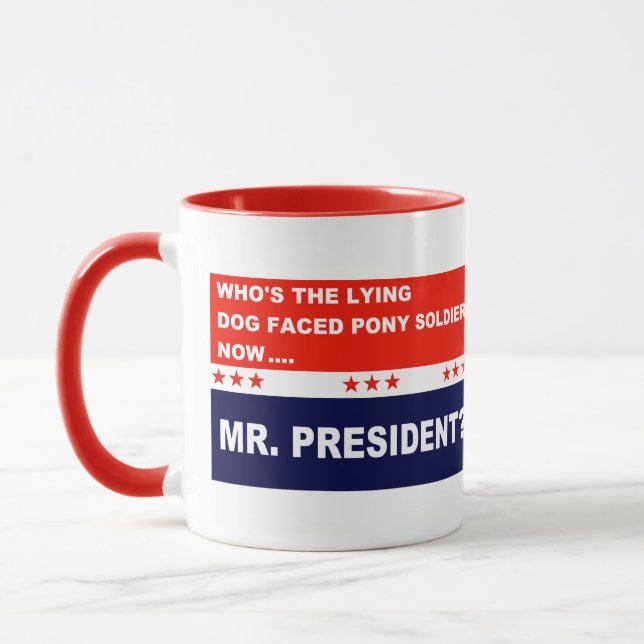 Anti biden pony soldier mug (Left)