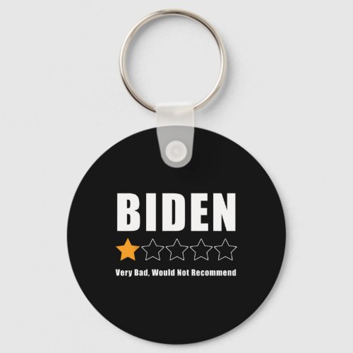 Anti Biden Pro Trump 1 Star Rating Election Vote 2 Keychain