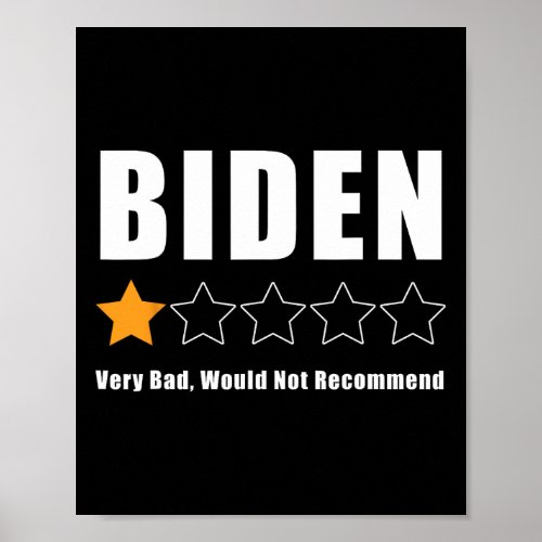 Anti Biden Pro Trump 1 Star Rating Election Vote 2 Poster