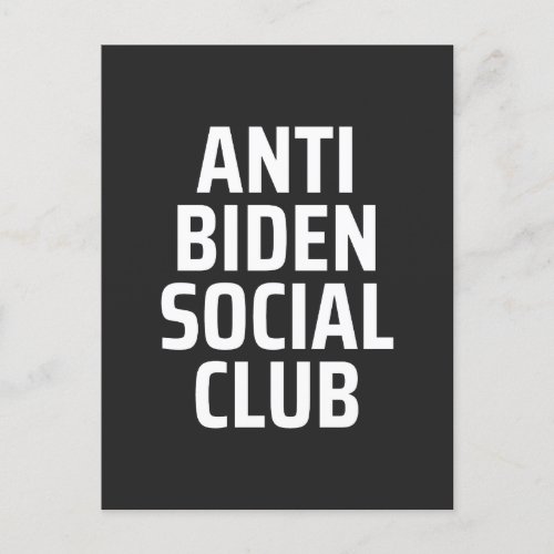 Anti Biden Social club Holiday Postcard