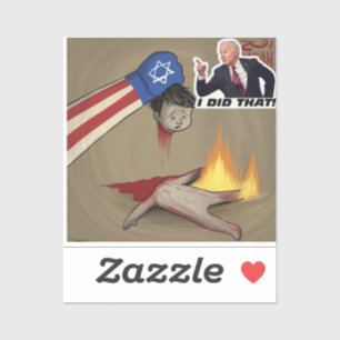 Anti biden Sticker biden genocide