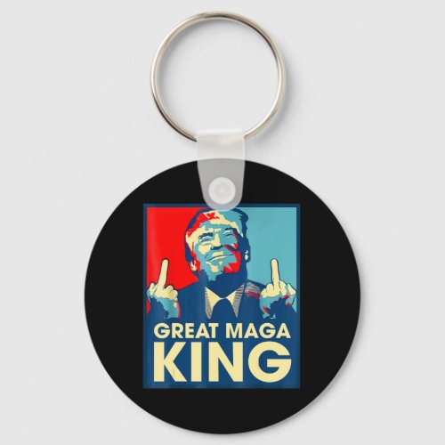 Anti Biden The Great Maga King Fun Trump Ultra Mag Keychain