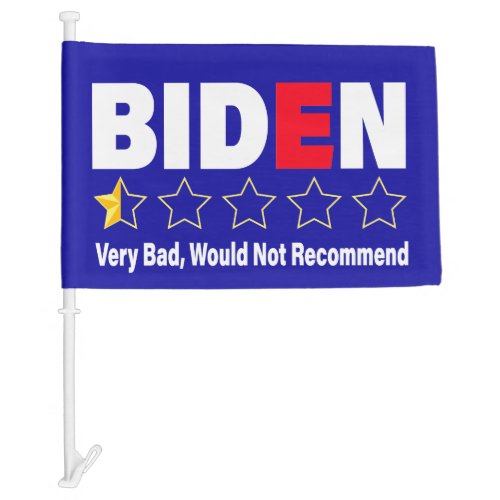 Anti_ Biden Very Bad Half Star Rating Republicans Car Flag