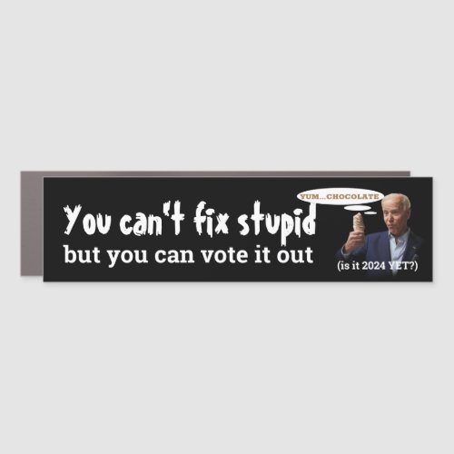 Anti Biden _ You Cant Fix Stupid Car Magnet