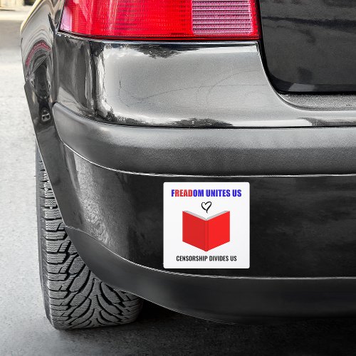 Anti Book Banning Logo Style Car Magnet