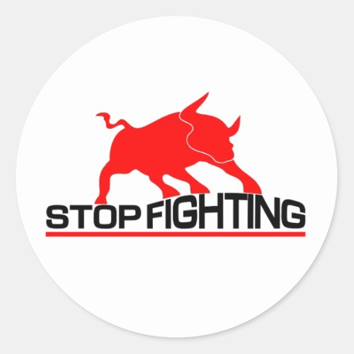 Anti Bullfighting Classic Round Sticker