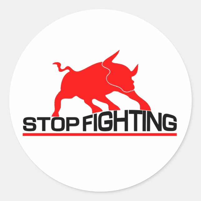 Anti Bullfighting Classic Round Sticker (Front)