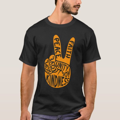 Anti Bullying Be Kind Peace Hand Sign Unity Day Or T_Shirt