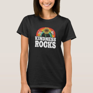 Anti Bullying Hippie Retro Teacher Rainbow Kindnes T-Shirt