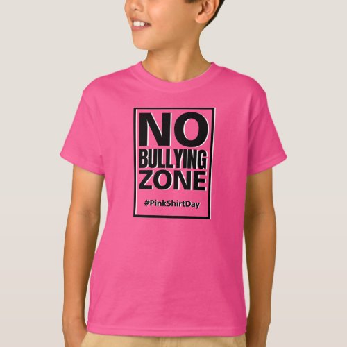 Anti Bullying Pink Shirt Day No Bullying Zone Shir