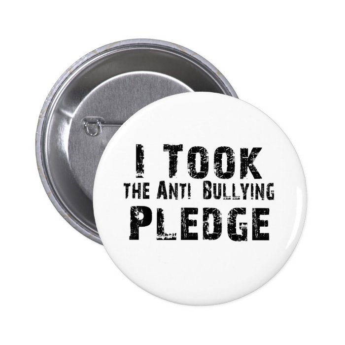 Anti Bullying Pledge Pinback Button