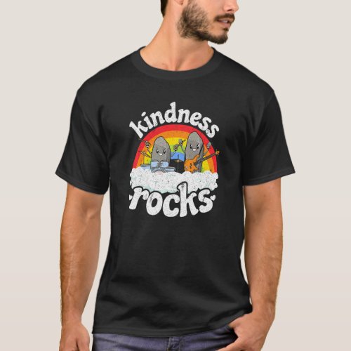 Anti Bullying Rainbow Hippie Music Teacher Kindnes T_Shirt