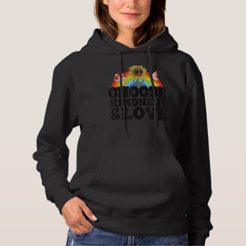 Anti Bullying Rainbow Peace Hippie Choose Kindness Hoodie