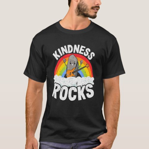 Anti Bullying Rainbow Retro Music Teacher Kindness T_Shirt