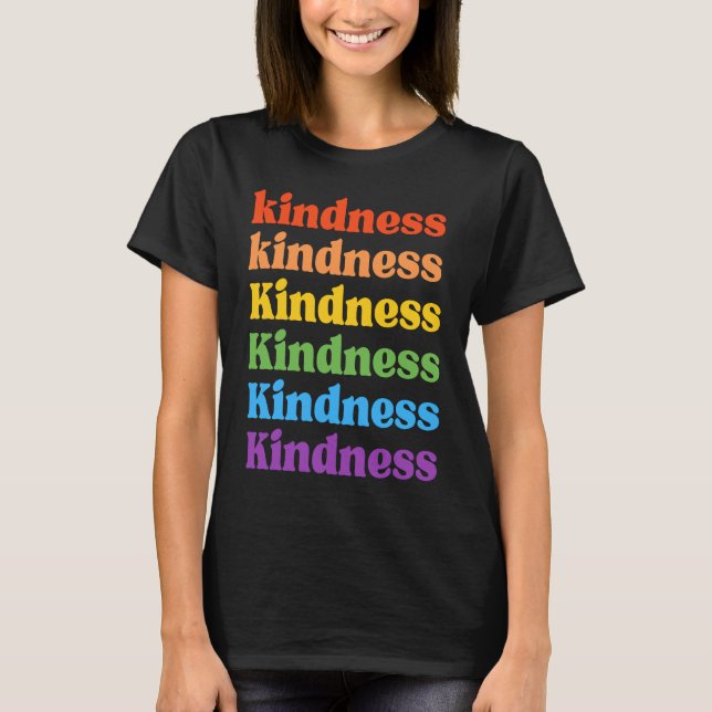 Anti Bullying Unity Day Kindness Rainbow Kids Grap T-Shirt (Front)