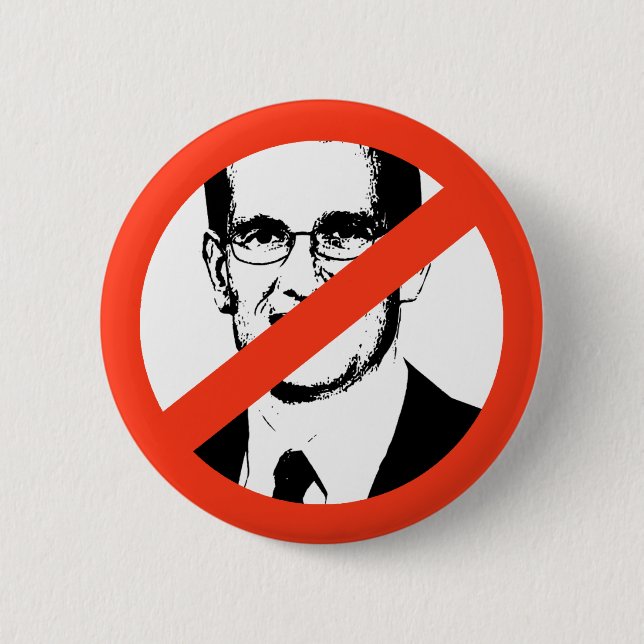 ANTI-CANTOR: Anti-Eric Cantor Pinback Button (Front)