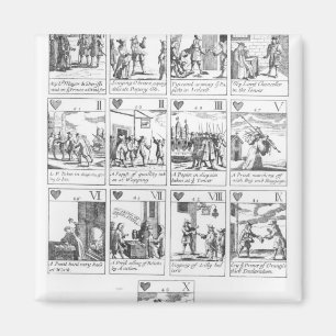 Anti-catholic playing cards commemorating magnet