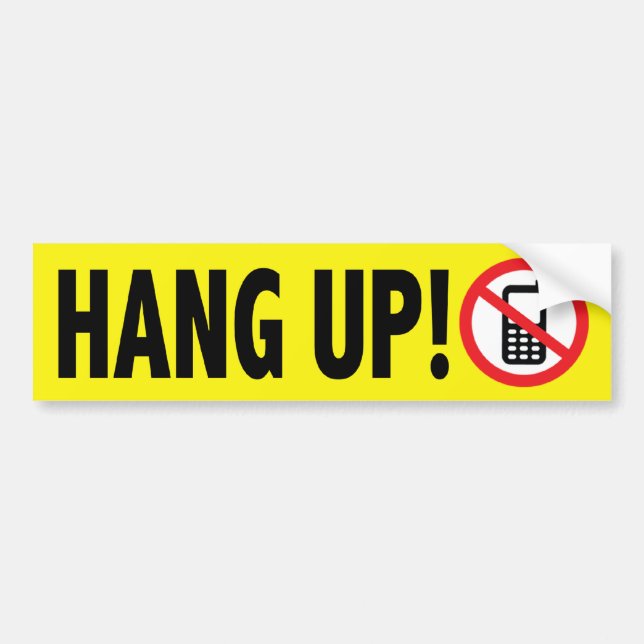 Anti Cell Phone Texting Bumper Sticker (Front)