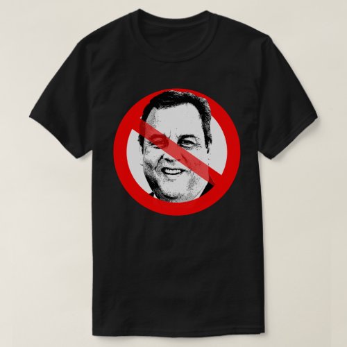 Anti Chris Christie Crossed Out Face T_Shirt