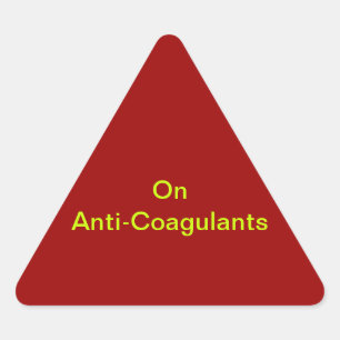 Anti-Coagulants Medical Chart Labels