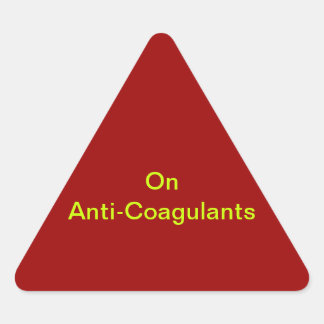 Anti-Coagulants Medical Chart Labels