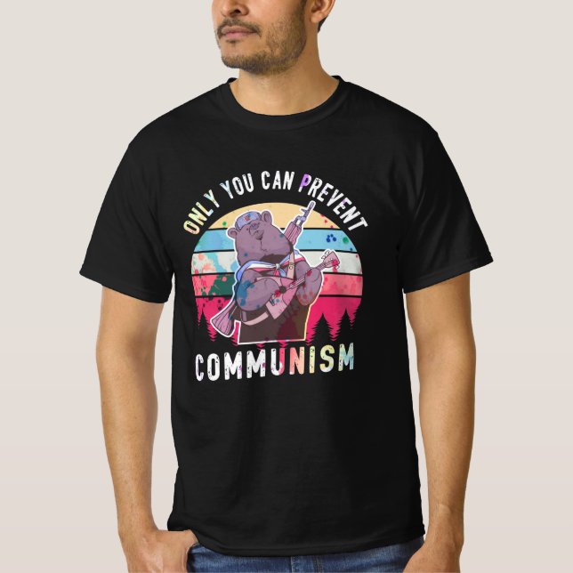 Anti Communism Capitalism Antisocialist T-Shirt (Front)