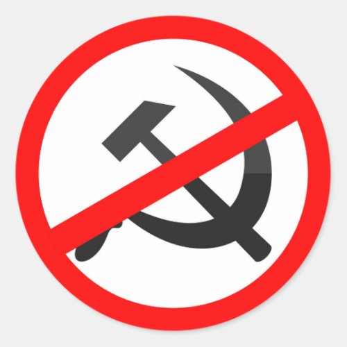 Anti_Communism Classic Round Sticker