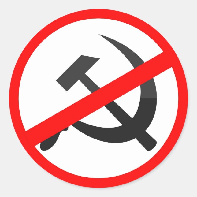 Anti-Communism Classic Round Sticker (Front)
