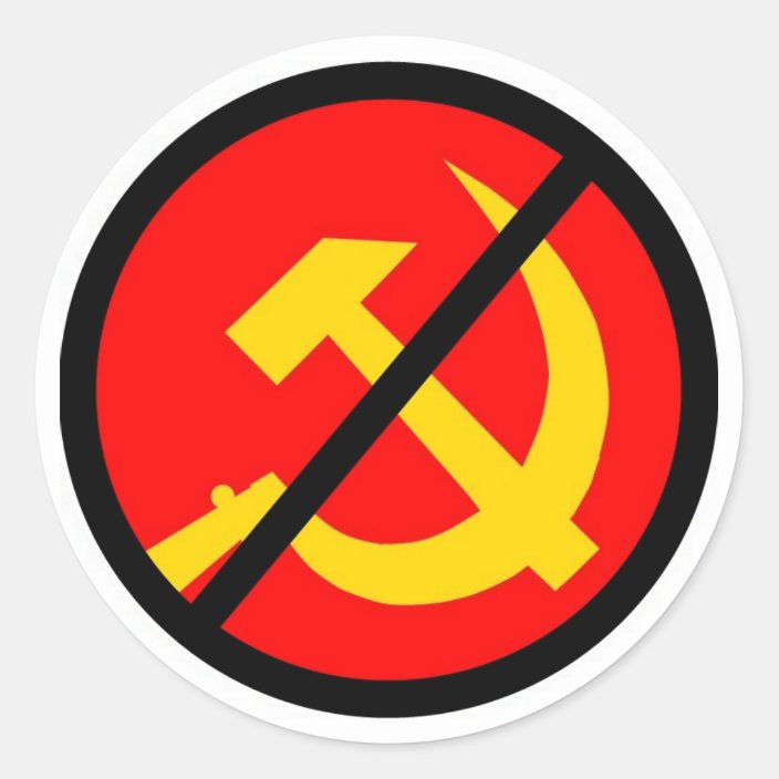 anti-communist classic round sticker | Zazzle.com