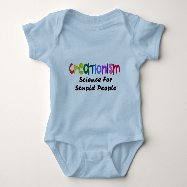 Anti-Creationism Baby Bodysuit (Front)