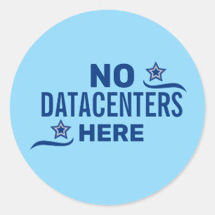 Anti Datacenter Political Classic Round Sticker
