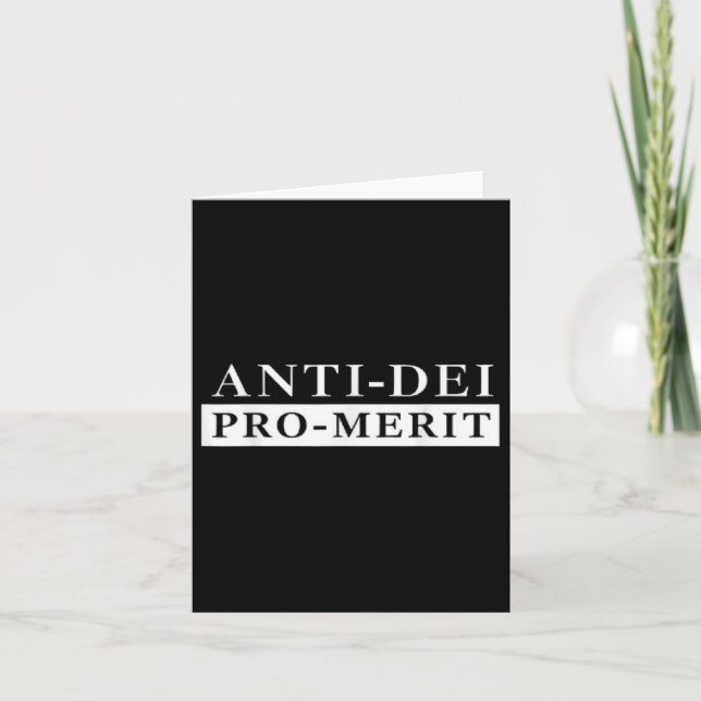 Anti Dei Pro Merit Funny  Card (Front)