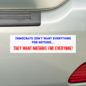 Anti Democrat Bumper Sticker (On Car)