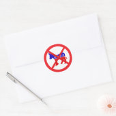 Anti-Democrat popular political Classic Round Sticker (Envelope)