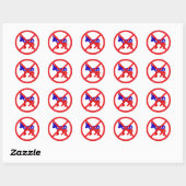 Anti-Democrat popular political Classic Round Sticker (Sheet)