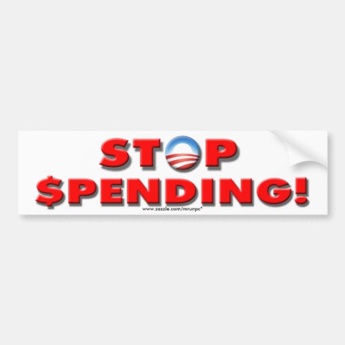 Anti Democrat Stop Spending bumper sticker