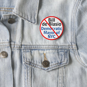 Anti Democratic Mayor de Blasio NYC EDIT Name Button