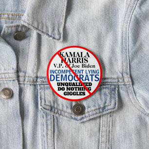 Anti Democratic Party Biden Harris Button