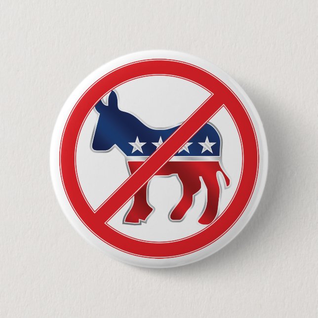 Anti-Democratic Round Button (Front)