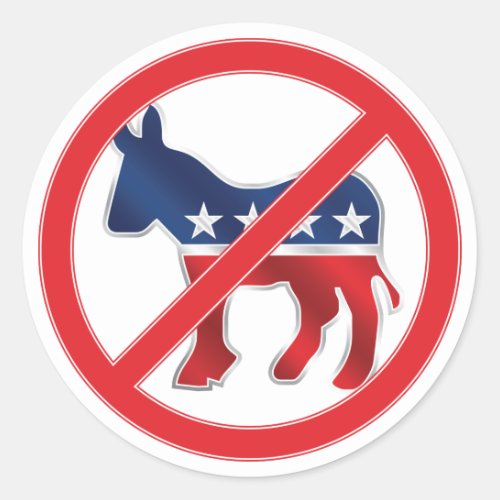 Anti_Democratic Round Sticker