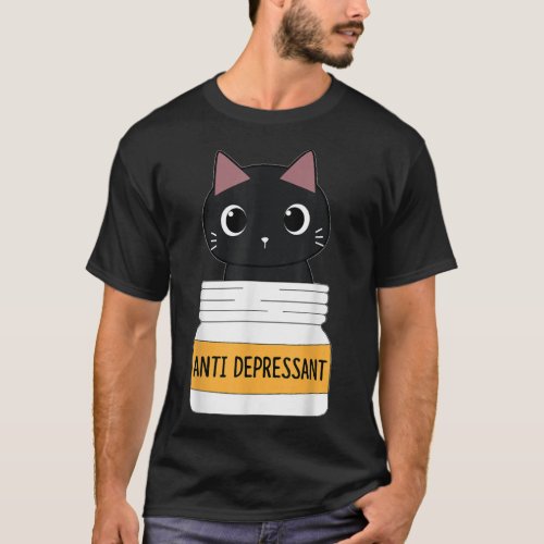 Anti Depressant Fur Cat Kitten Lover T_Shirt
