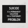 Anti Depression Suicide Prevention Postcard