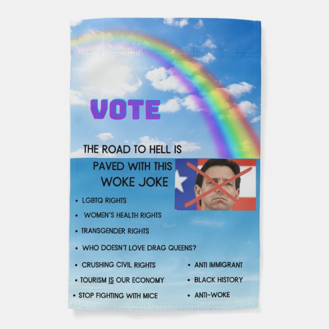 Anti-DeSantis Garden Flag (Front)