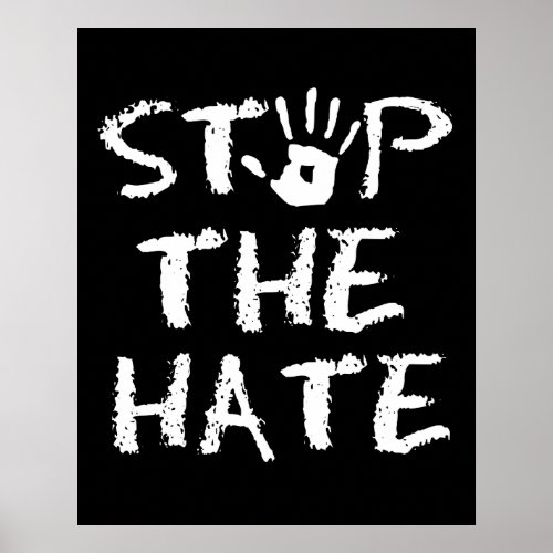 Anti Discrimination Racism and Hate Stop The Hate Poster